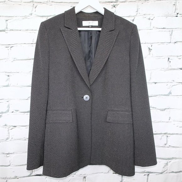 Tahari Iridescent Grey Blazer - Picture 1 of 6
